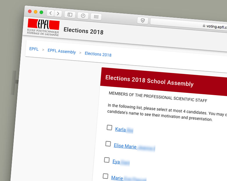 EPFL School Assembly Election Secured by DTOP Blockchain